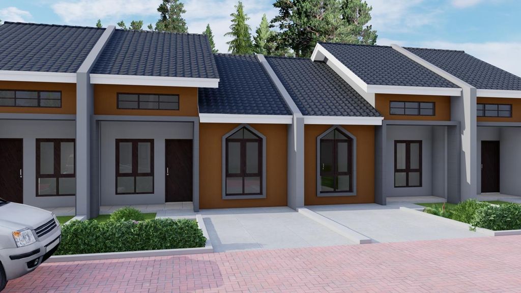 foto tampak rumah tipe Peony LT 112 M2 perumahan Grand Pasir Nangka Tahap 1