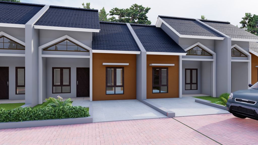 foto tampak rumah tipe Fressia lt 138 M2 perumahan Grand Pasir Nangka Tahap 2