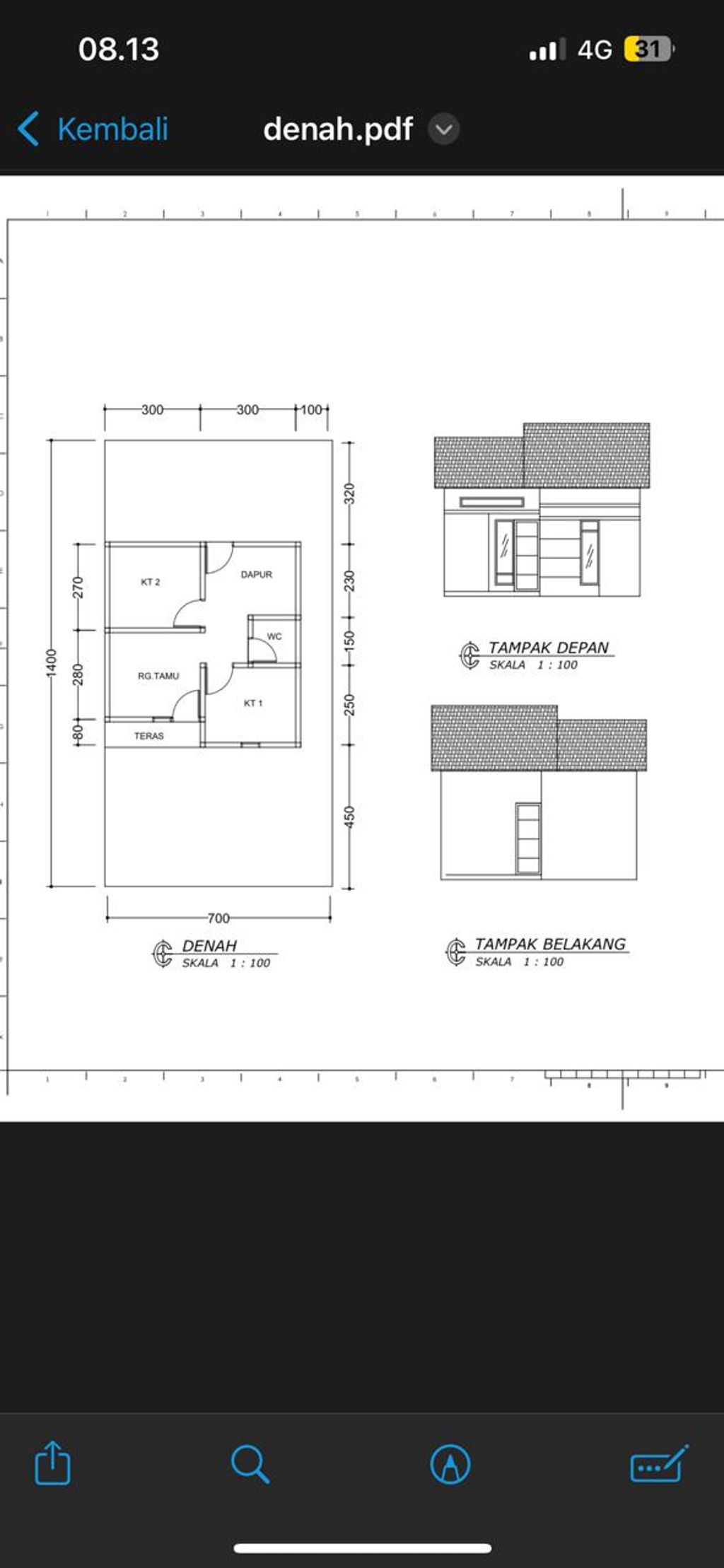foto denah rumah tipe 36 perumahan BANUA RESIDENCE LASUSUA