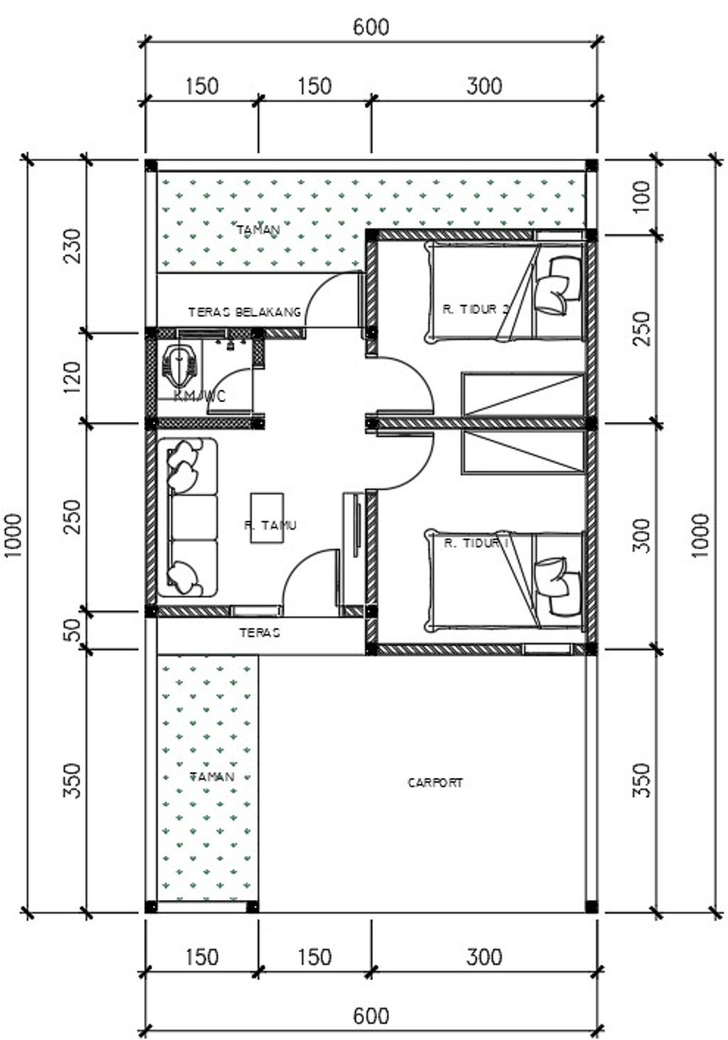 foto denah rumah tipe 30/65 perumahan Sang Dewi Residence