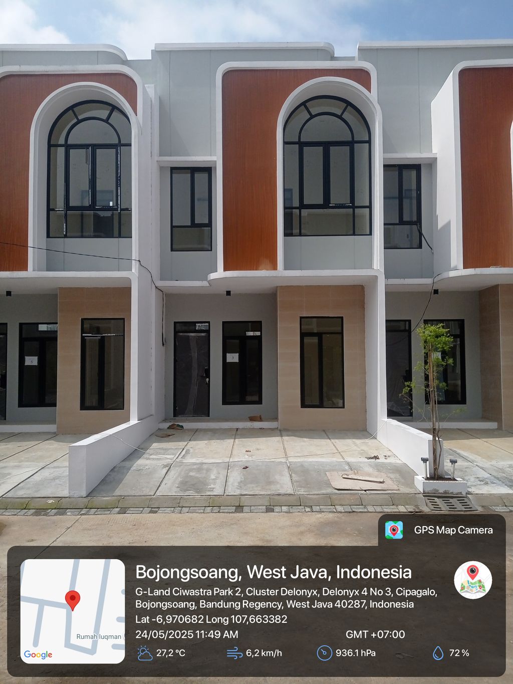 foto tampak rumah tipe 43 Compact 3 Kamar HC (519) perumahan G-Land Ciwastra Park 2