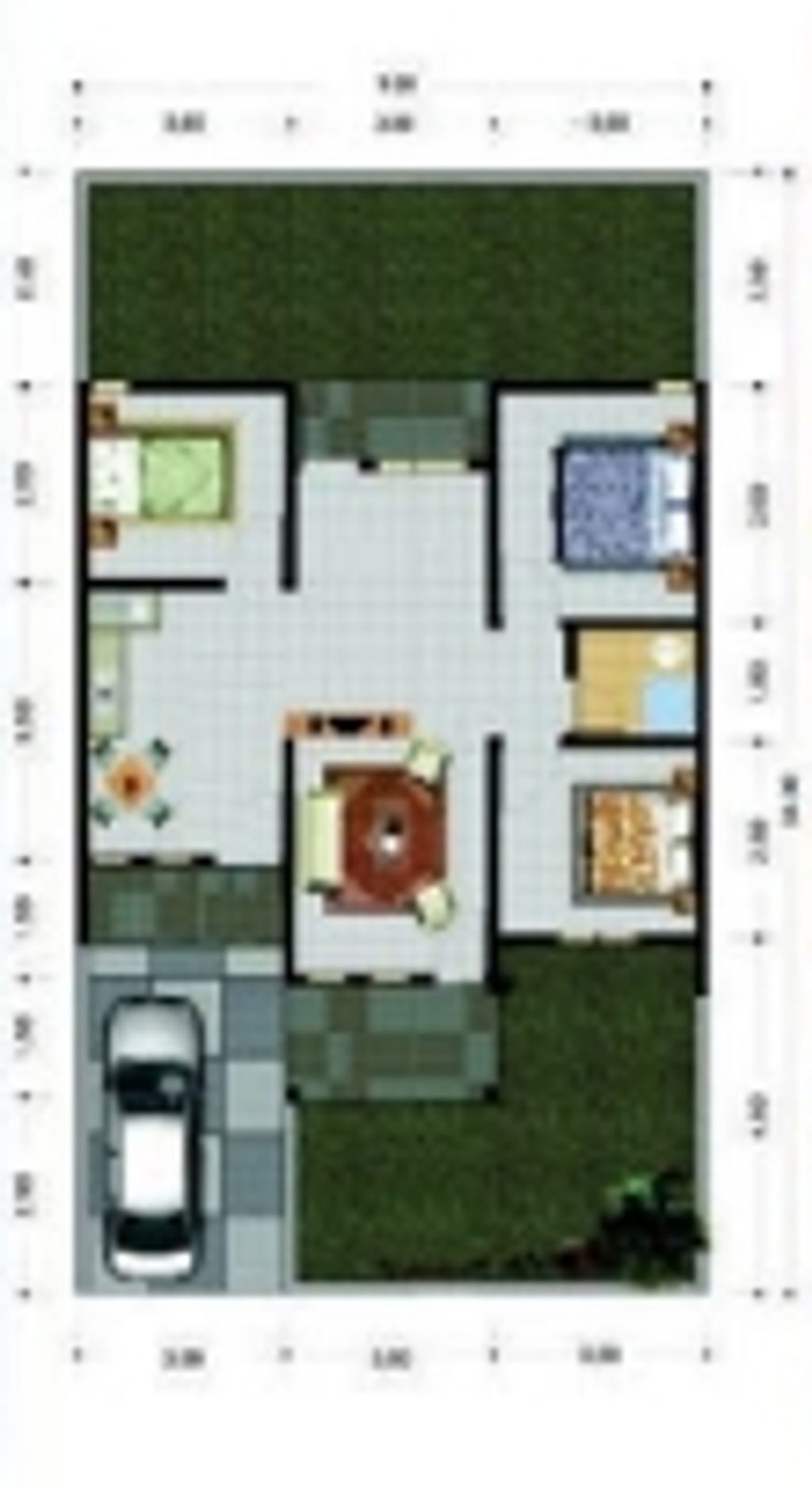 foto denah rumah tipe 60 perumahan THE GRUJUGAN RESIDENCE