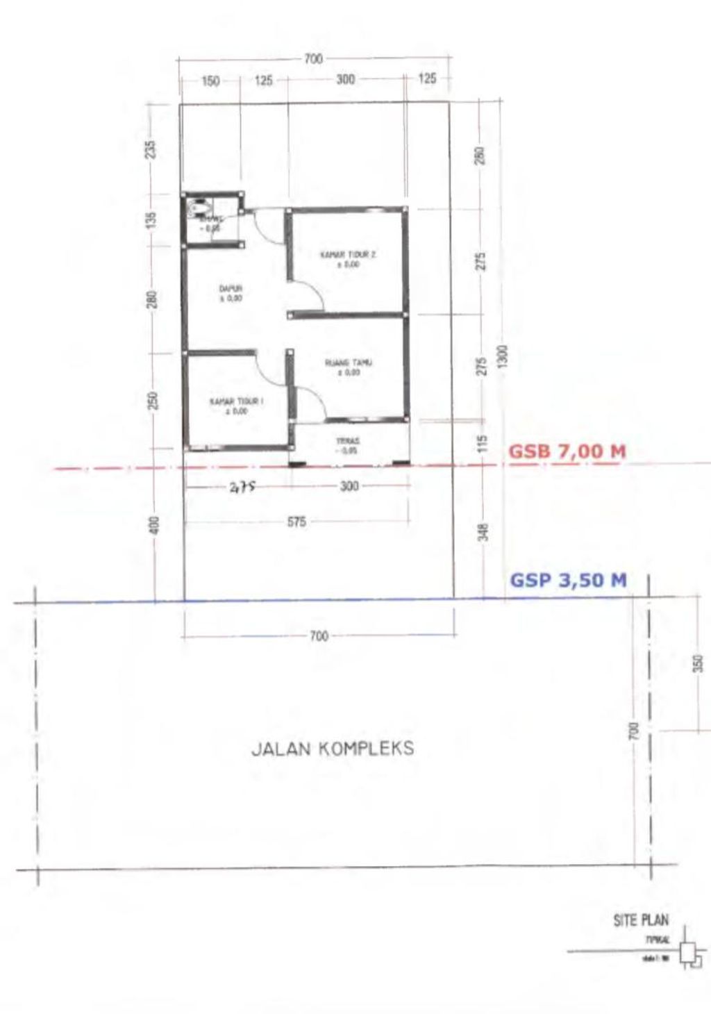 foto denah rumah tipe 36 HARGA BARU perumahan GRIYA LAND PUUWATU Tahap III