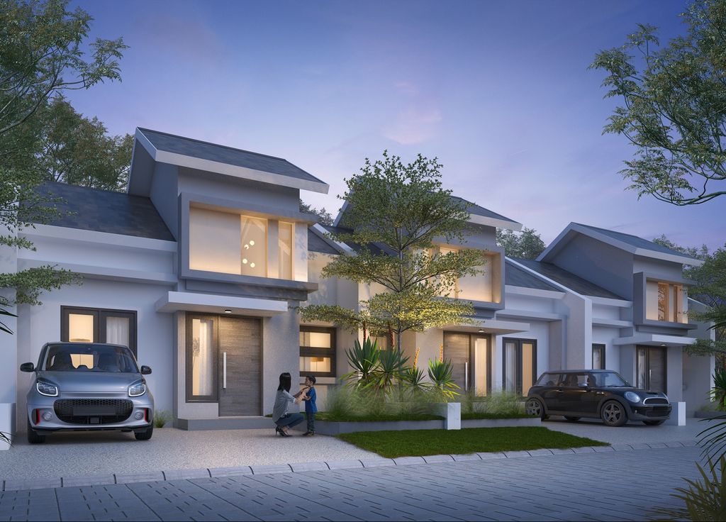 foto tampak rumah tipe SEIKA perumahan SWP RESIDENCE 2