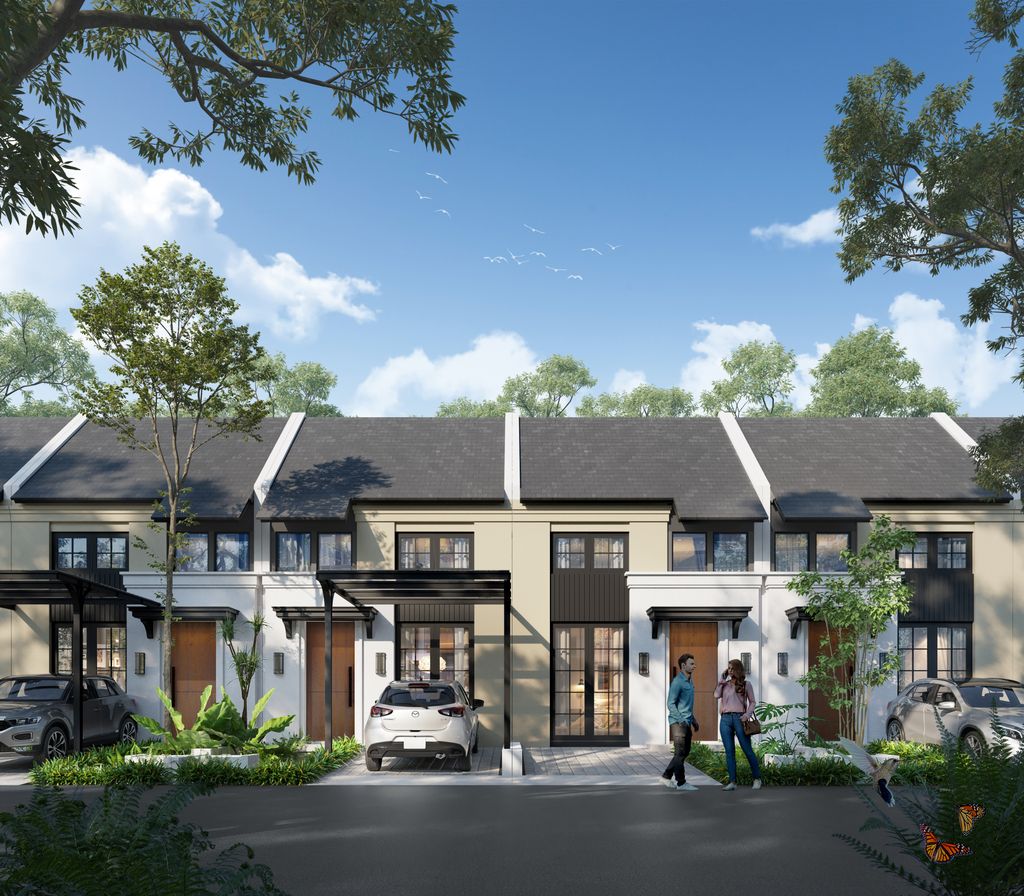 foto tampak rumah tipe Clover Attic perumahan CITRALAND CITY KEDAMEAN