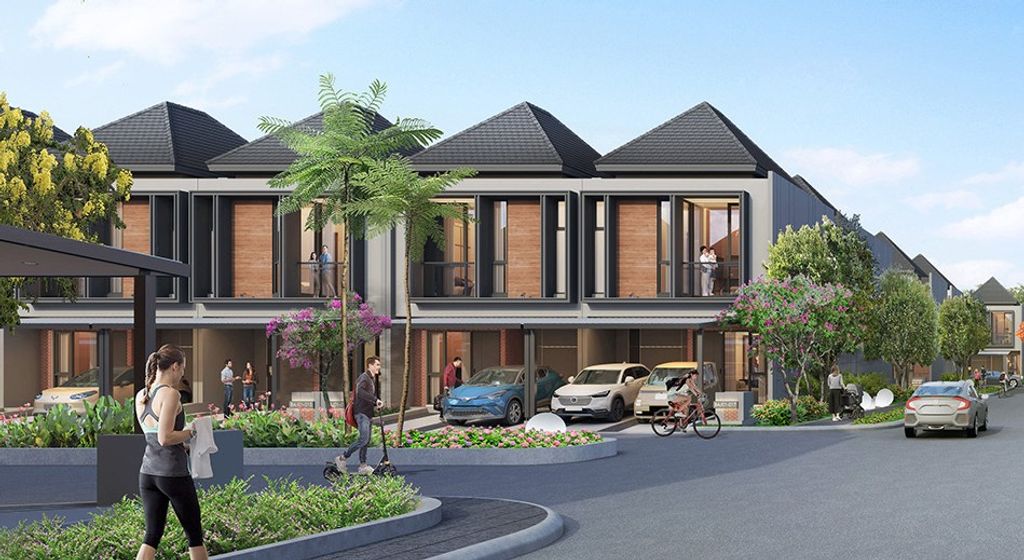 foto tampak rumah tipe VALENCIA 69/147 perumahan METLAND CIBITUNG - CLUSTER LISSE