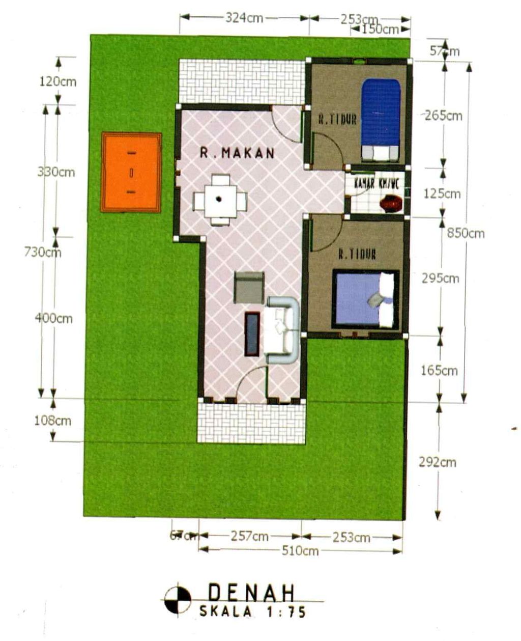 foto denah rumah tipe 36/96 perumahan SUSWENI INDAH PERMAI