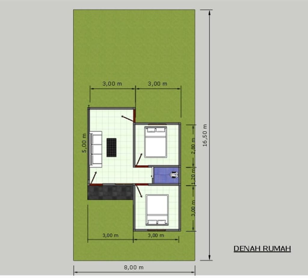 foto denah rumah tipe 36+ perumahan GREEN HILLS