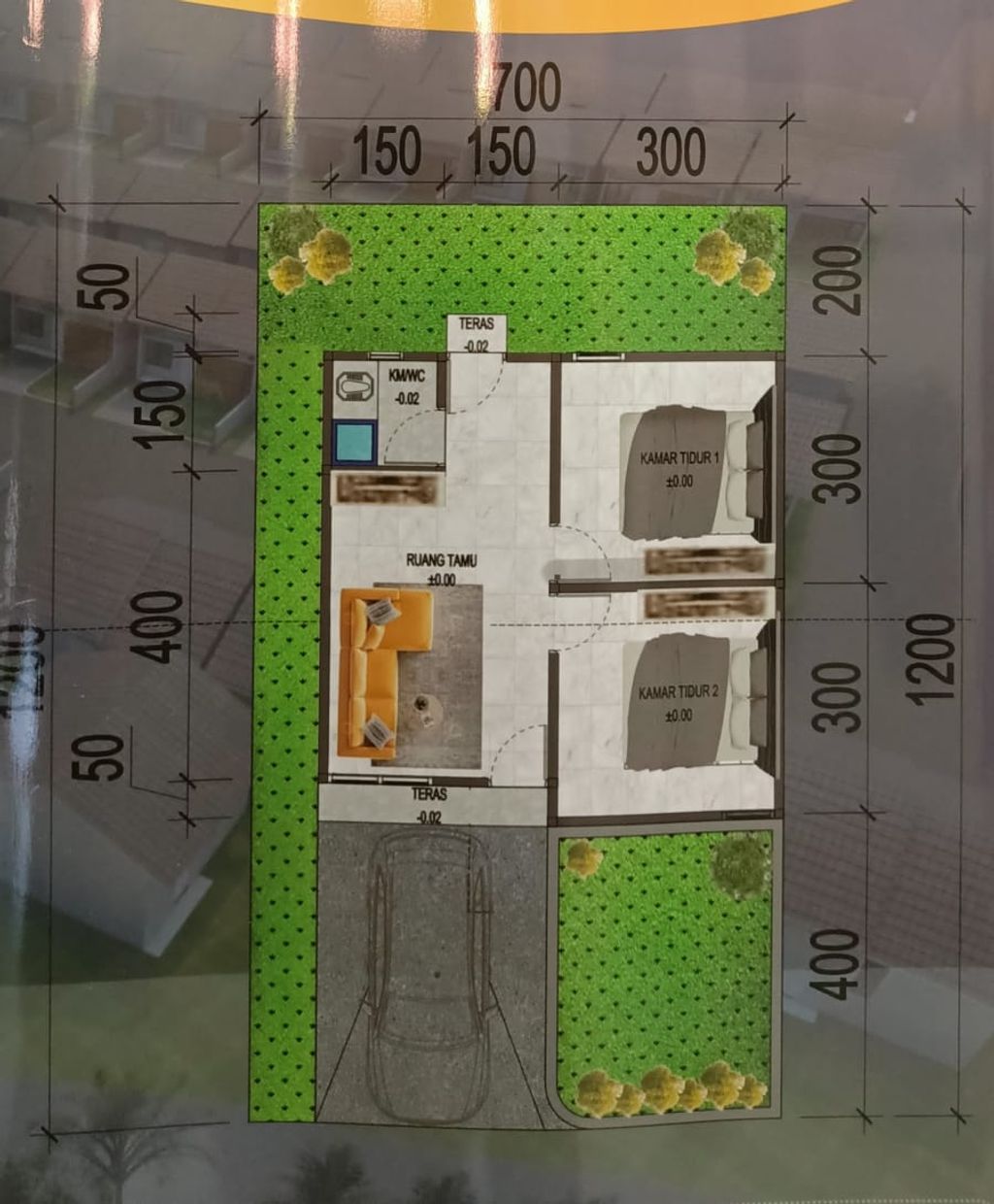 foto denah rumah tipe 36 perumahan Mayland Regency