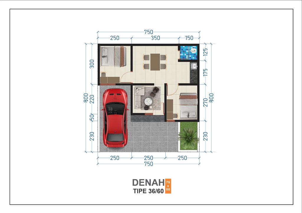 foto denah rumah tipe Subsidi perumahan Rosiana Abi Residence