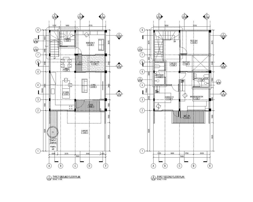 foto denah rumah tipe ZENITH perumahan CENTRAL PARK MERR TAHAP 5