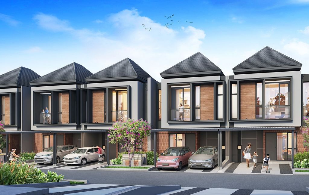 foto tampak rumah tipe VALENCIA 76/84 perumahan METLAND CIBITUNG - CLUSTER LISSE