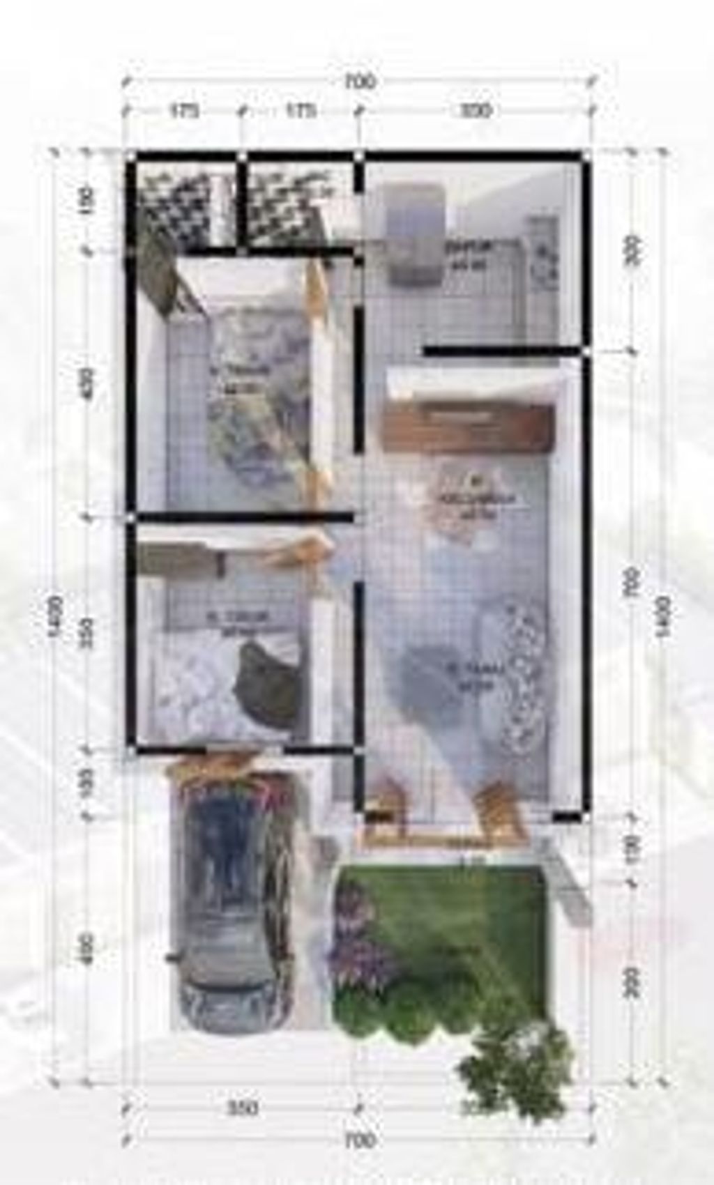 foto denah rumah tipe 65 perumahan RUBY ZAMZAM
