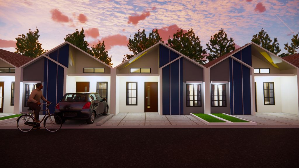 foto tampak rumah tipe SCANDINAVIAN perumahan Metro Paragon Residence 2