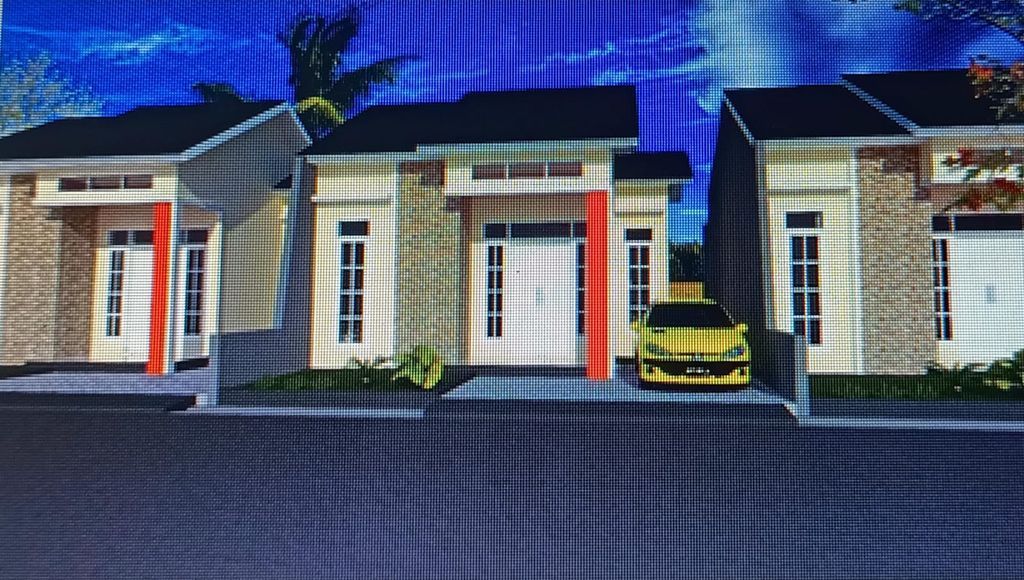 foto tampak rumah tipe 36 perumahan A99 CORP LAND TAHAP III
