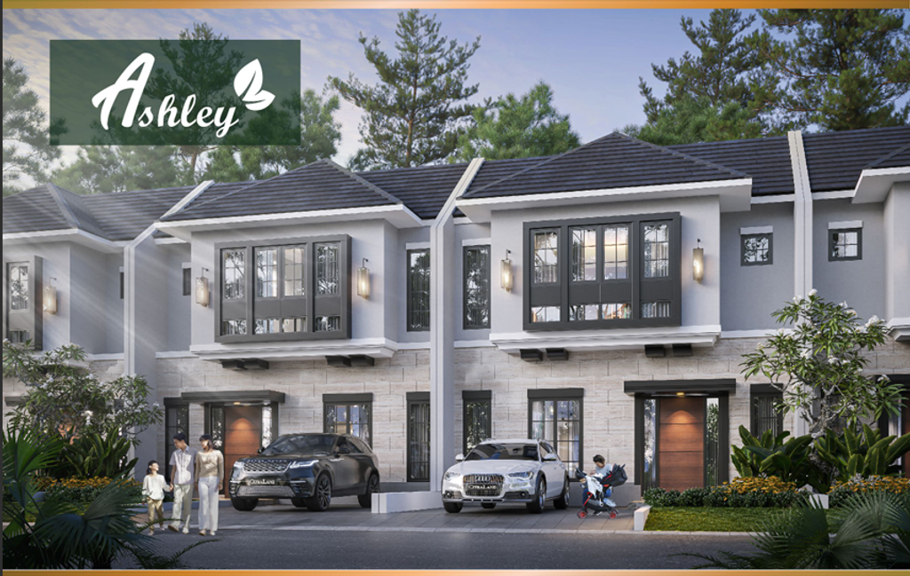 foto tampak rumah tipe Ashley 1 perumahan CitraLand Kota Deli Megapolitan Tanjung Morawa