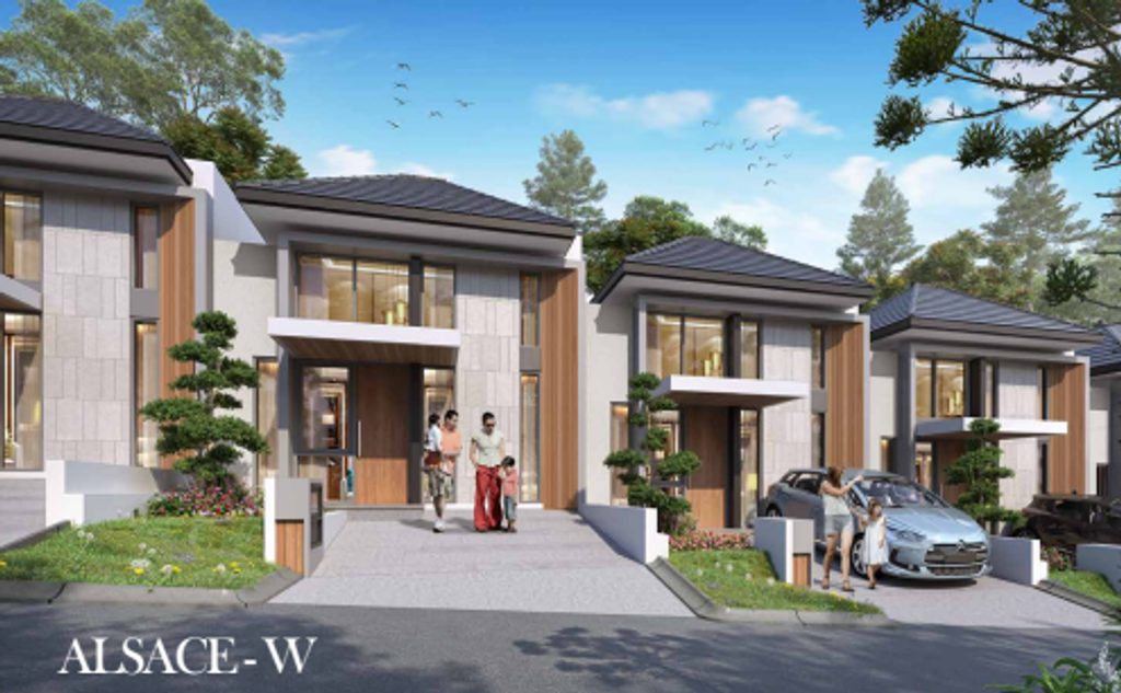 foto tampak rumah tipe ALSACE-W O.05/27 - COR perumahan PERUMAH CITRA CITY SENTUL KAWASAN REGULER