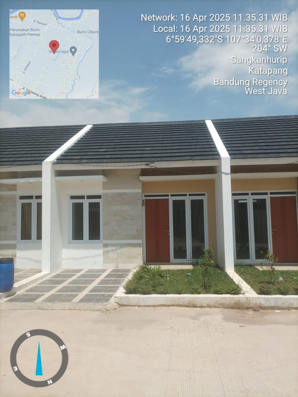 foto tampak rumah tipe 30/60 I2 perumahan TEDUH KATAPANG
