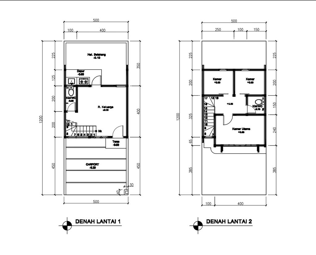 foto denah rumah tipe 50 Compact 3 Kamar HC (556) perumahan G-Land Ciwastra Park 2