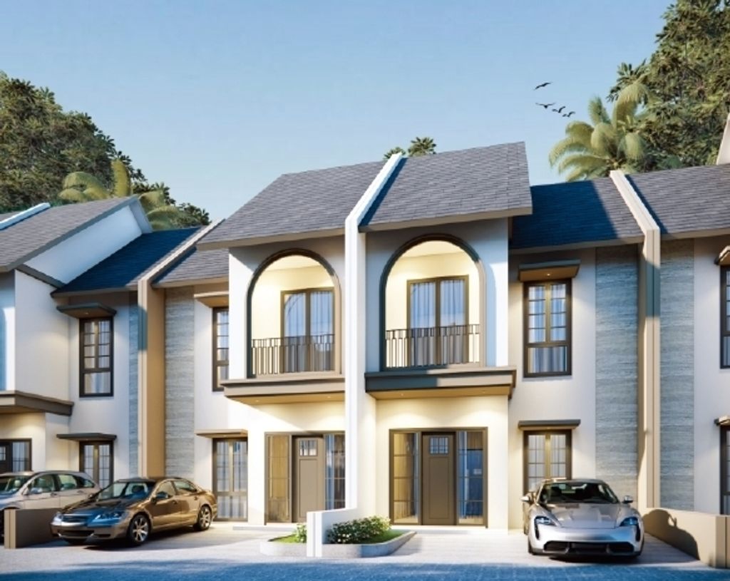 foto tampak rumah tipe MALVA perumahan SOEDIRMAN PARK RESIDENCE