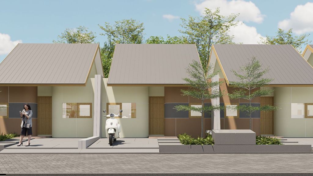 foto tampak rumah tipe 36 perumahan ATRIA RESIDENCE MARUSU