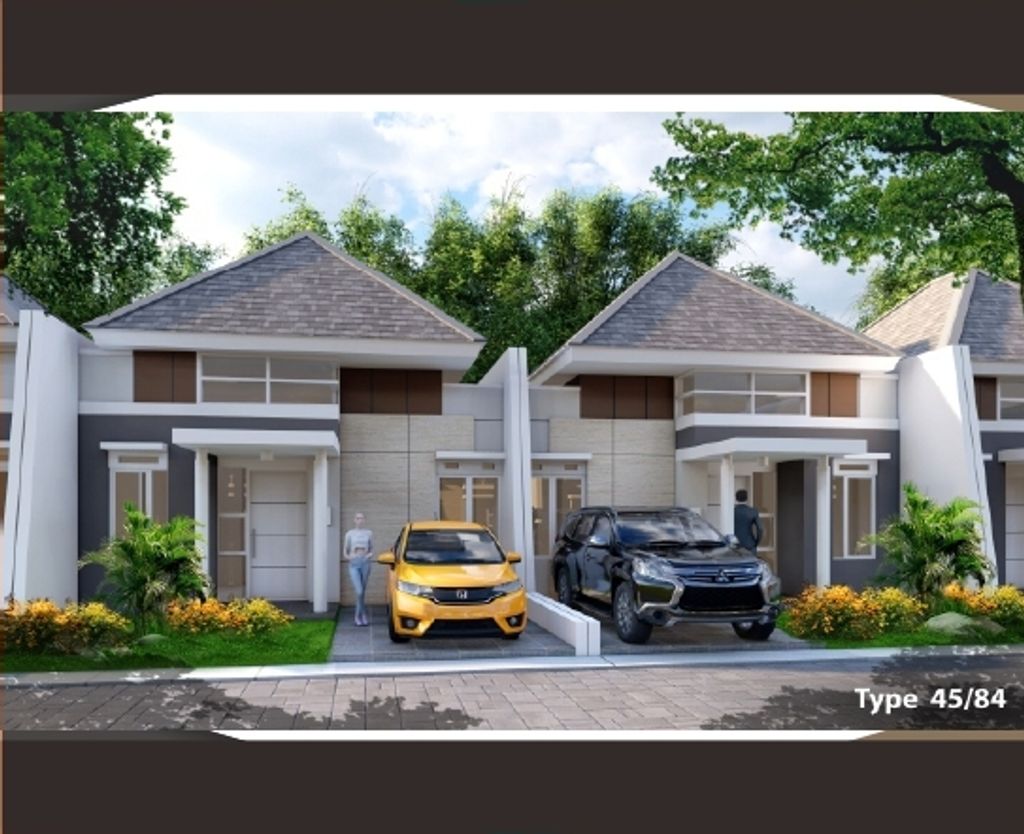 foto tampak rumah tipe 45/84 perumahan GRAHA KUTOREJO