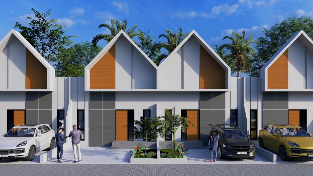 foto tampak rumah tipe 36 perumahan Anwar Jaya Land