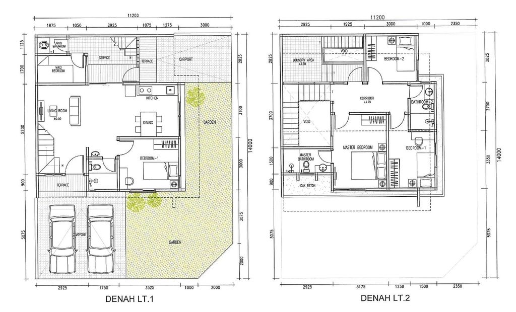 foto denah rumah tipe TOPAZ SDT perumahan SUTERA SAWANGAN