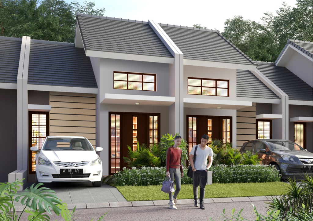 foto tampak rumah tipe BEO perumahan GRAND KENCANA BEJI