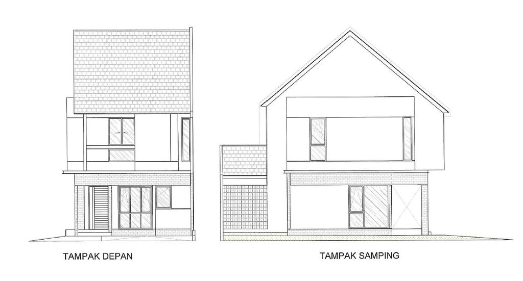 foto tampak rumah tipe GARNET SDT perumahan SUTERA SAWANGAN