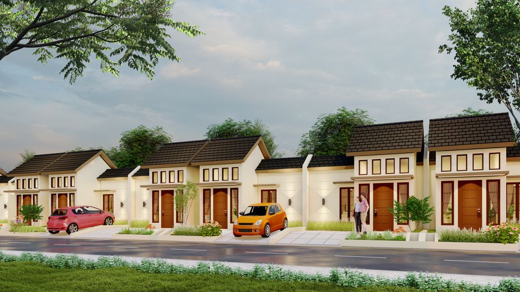 foto tampak rumah tipe 30/90 STANDAR perumahan VILLA PAMARAYAN