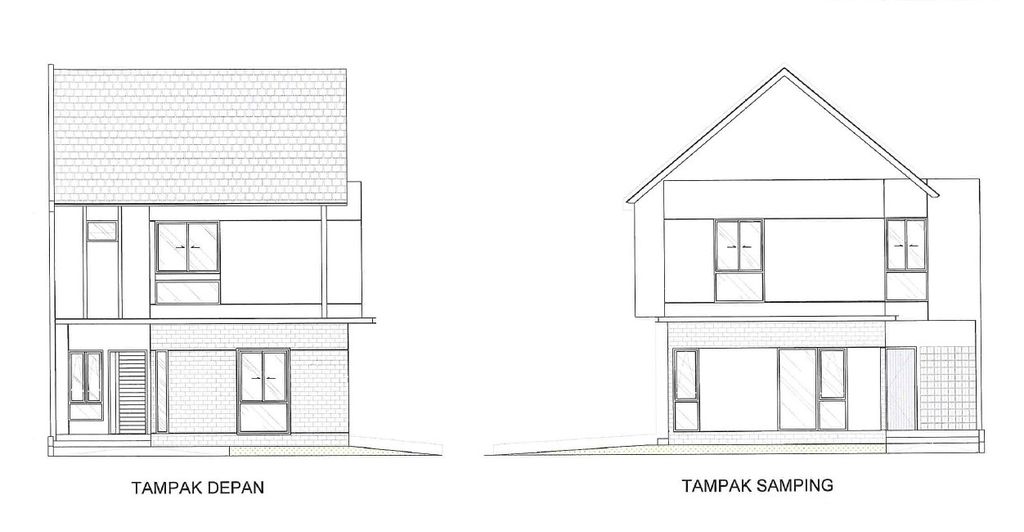 foto tampak rumah tipe TOPAZ SDT perumahan SUTERA SAWANGAN