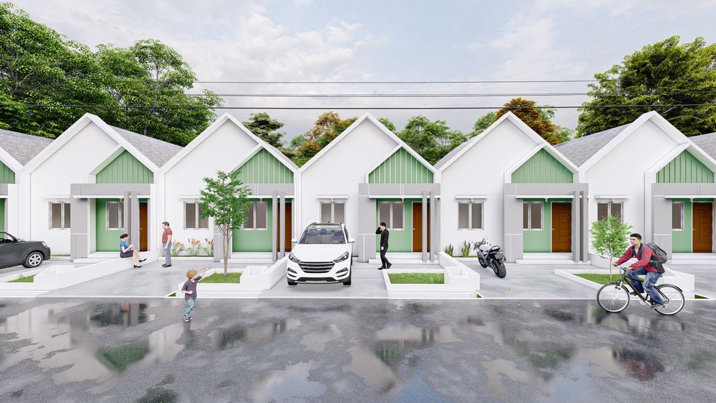 foto tampak rumah tipe 36 SUBSIDI perumahan JAYA PARK RESIDENCE