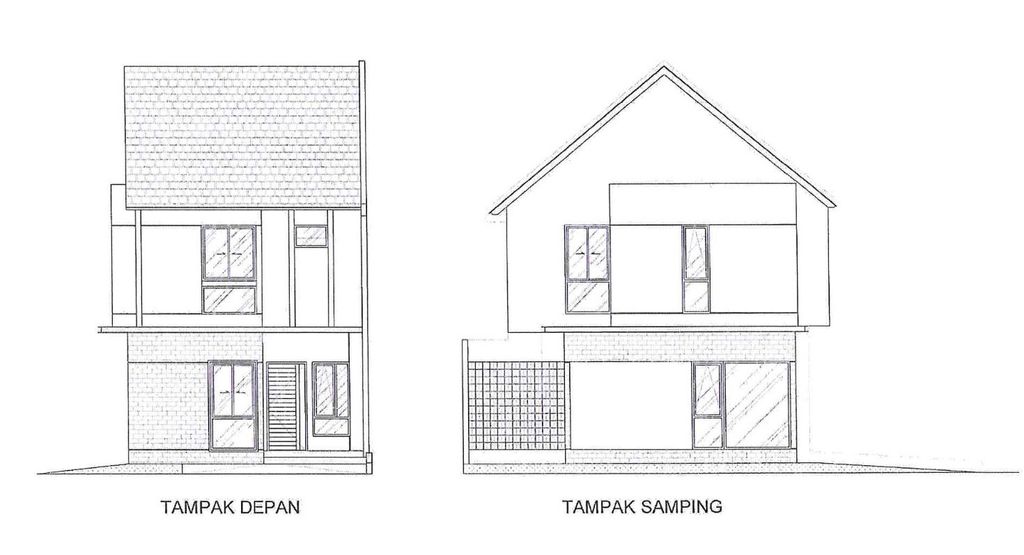 foto tampak rumah tipe OPAL SDT perumahan SUTERA SAWANGAN