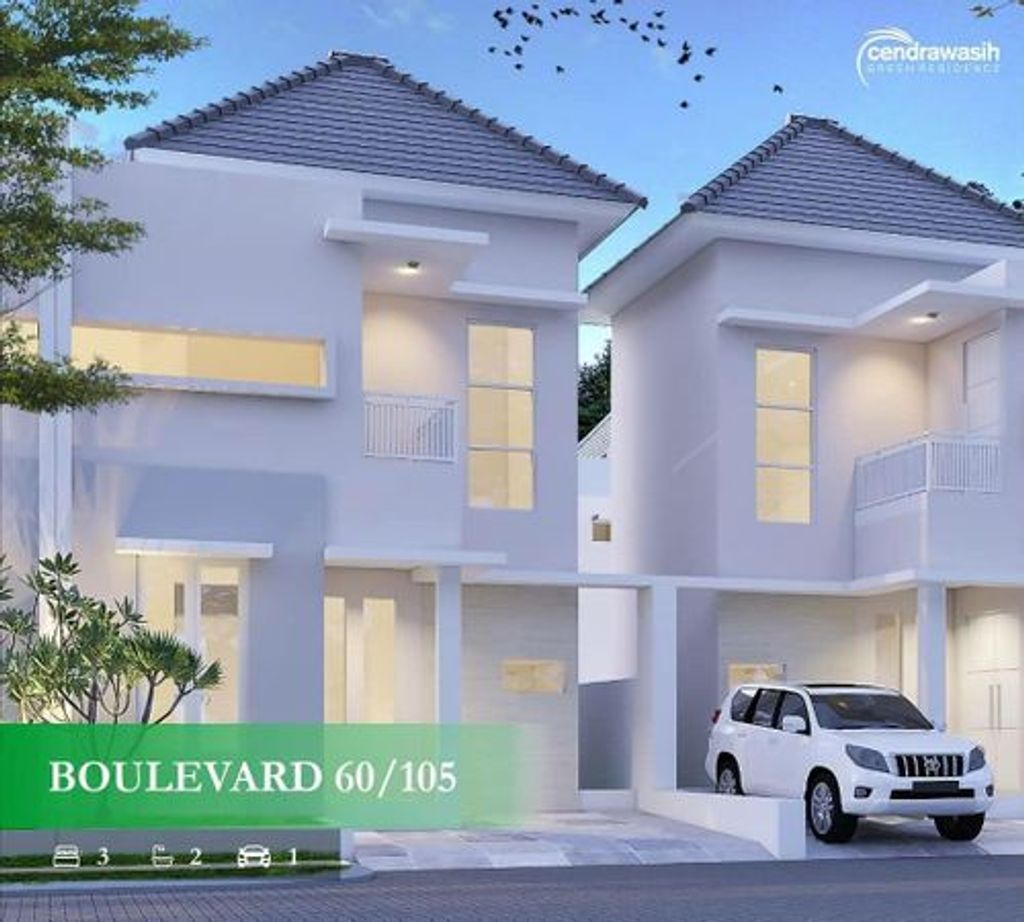 foto tampak rumah tipe BOULEVARD 60 perumahan PERUMAHAN CENDRAWASIH GREEN RESIDENCE