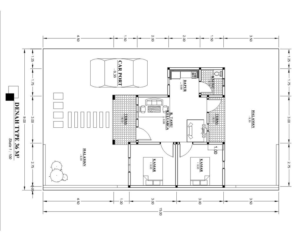 foto denah rumah tipe SUBSIDI perumahan NAJAH LAND