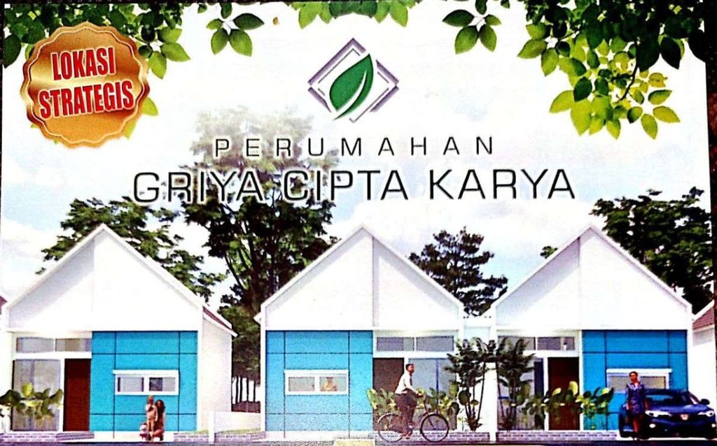 foto tampak rumah tipe 36/84 perumahan Griya Cipta Karya