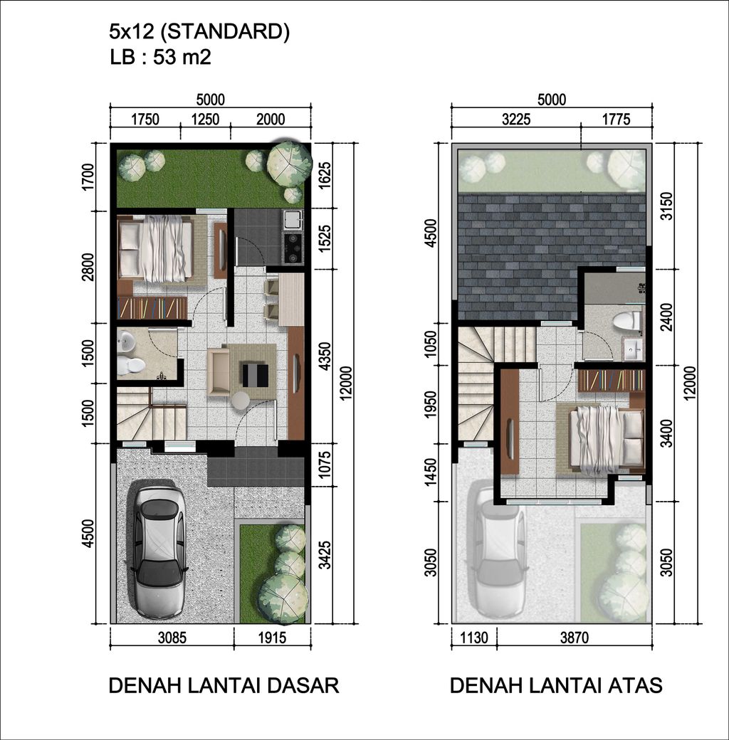 foto denah rumah tipe BRESCIA STANDARD 2 perumahan CITRALAND GAMA CITY