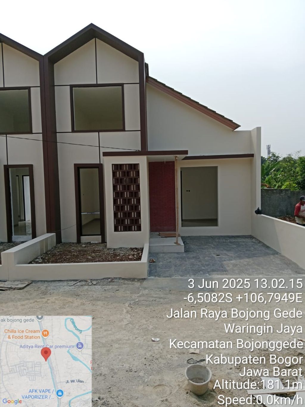 foto tampak rumah tipe 60/96 perumahan BOJONG CITY