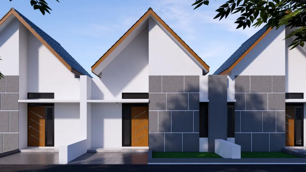 foto tampak rumah tipe SCANDINAVIAN perumahan PANEMBONG RESIDENCE