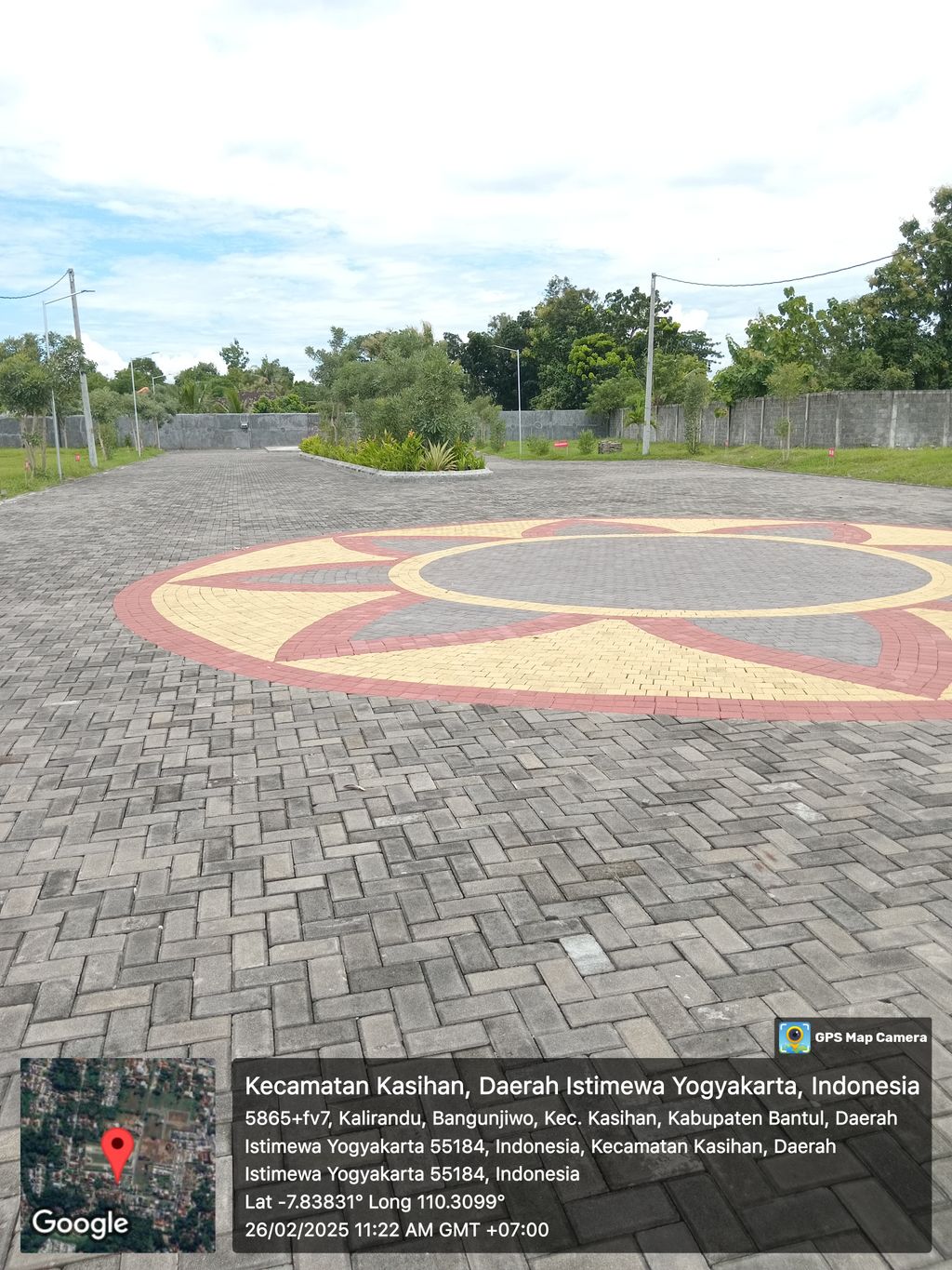 foto posisi tengah perumahan Permata Bangunjiwo Regency