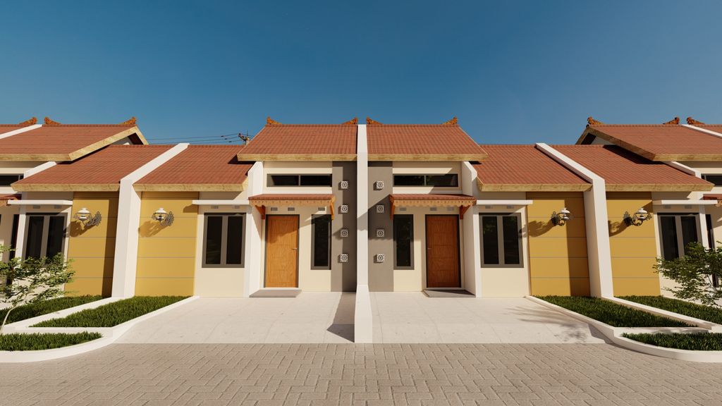 foto tampak rumah tipe SINGGASANA DJIWA perumahan Singgasana Djiwa