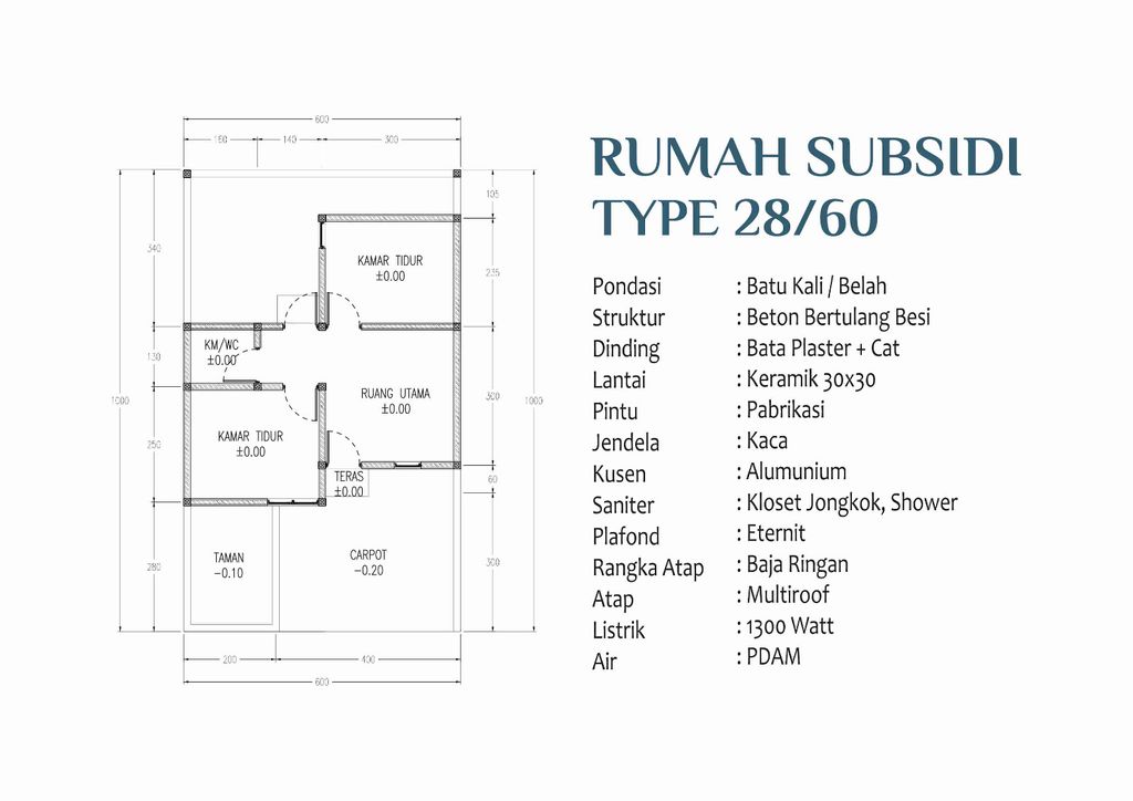 foto denah rumah tipe SINGGASANA DJIWA perumahan Singgasana Djiwa