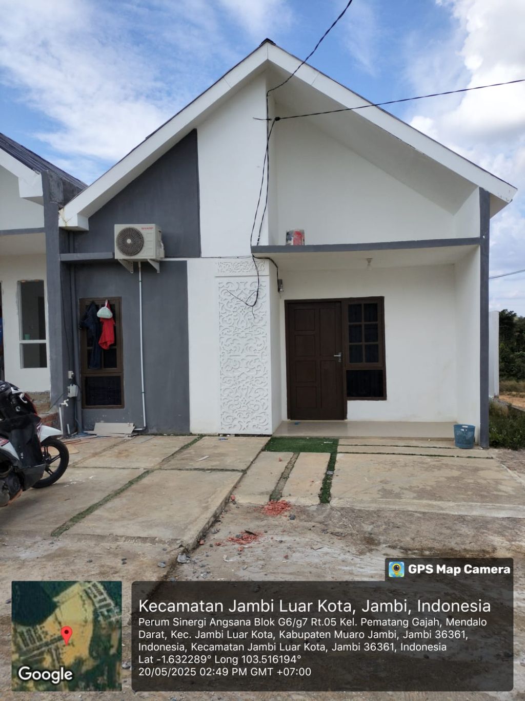 foto tampak rumah tipe 36 perumahan SINERGI ANGSANA FRESSIA