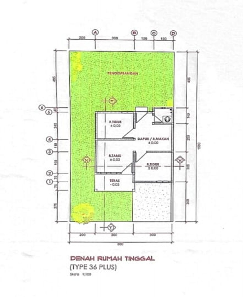 foto denah rumah tipe 36 perumahan Griya Vatutela Permai