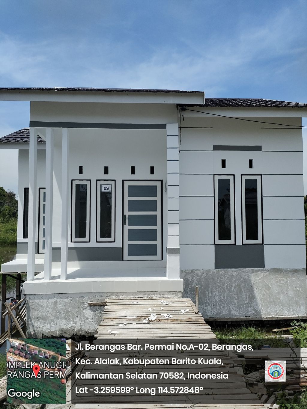 foto tampak rumah tipe 36 (2025) perumahan ANUGRAH BERANGAS PERMAI