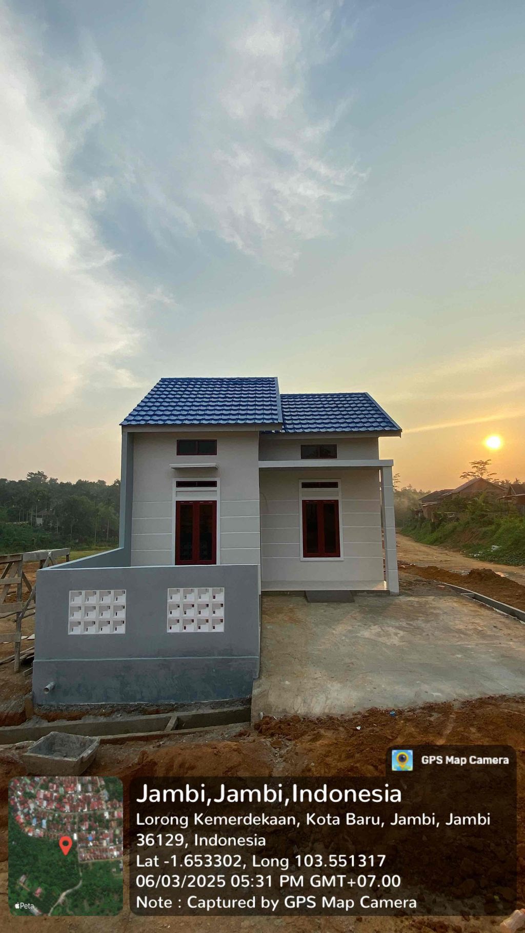 foto tampak rumah tipe 36/100 perumahan PERMATA JAMBI 2