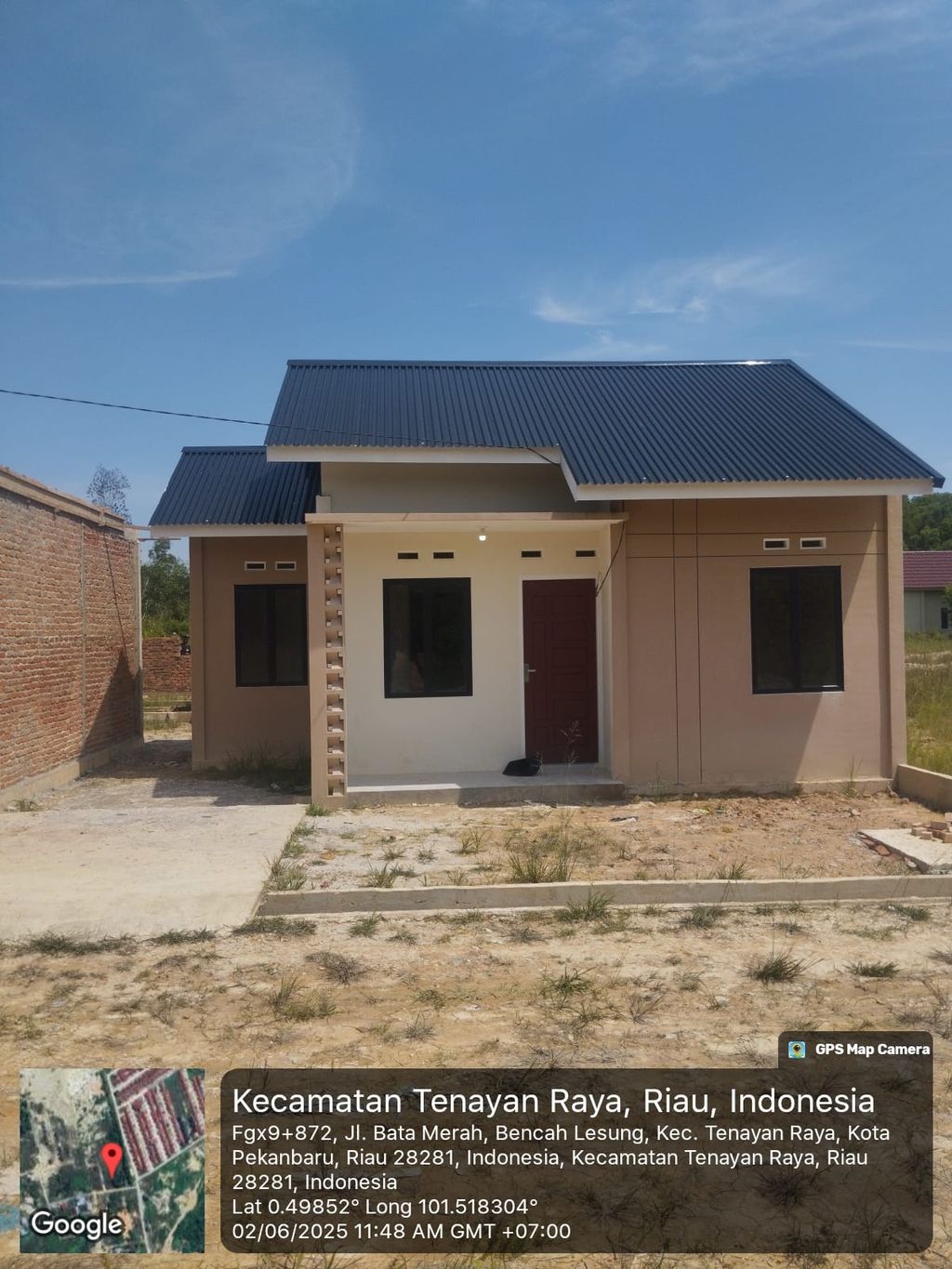 foto tampak rumah tipe 36 perumahan Cahaya Natural Residence 3