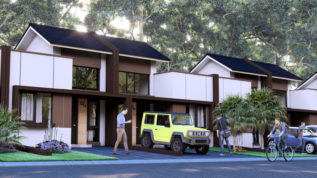 foto tampak rumah tipe 39/72 West Hampton perumahan ROYAL GRANDE - BUCKINGHAM