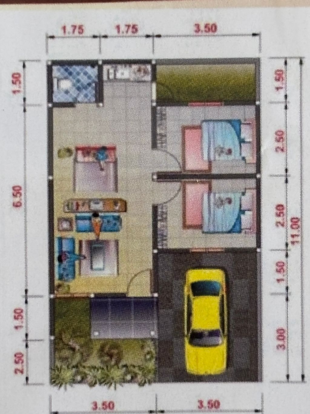 foto denah rumah tipe Promo 5 perumahan Perumahan Puri Utomo